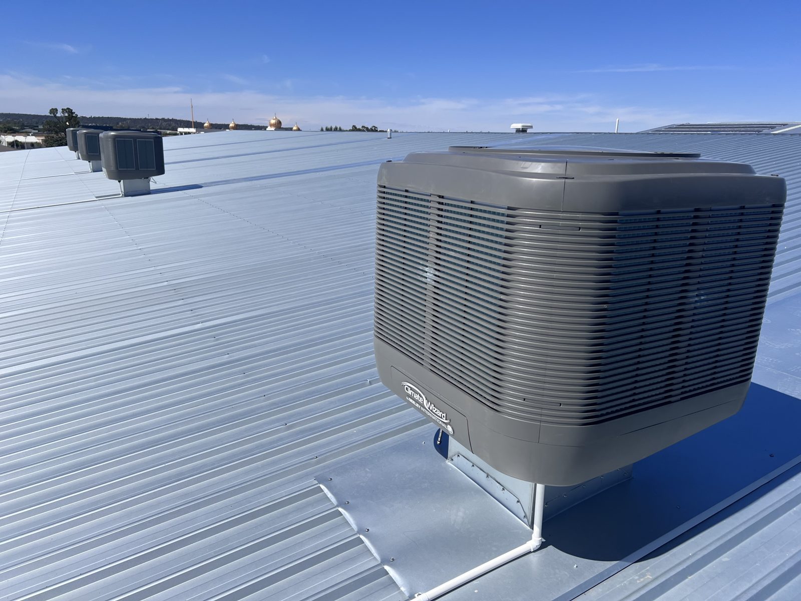 Ducted unit on a large roof line